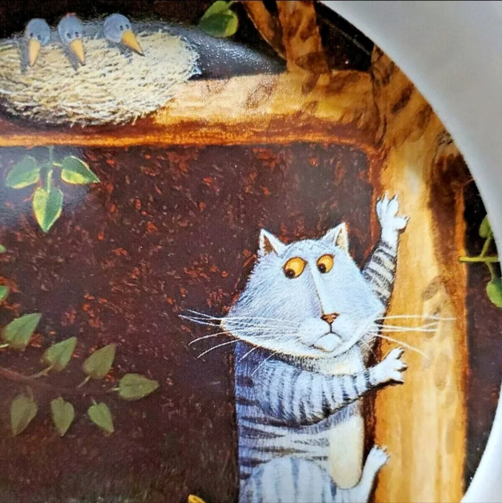 Whimsical 'C is for Cat' Ned Young Lang Second Thoughts 2005 Cat Dish